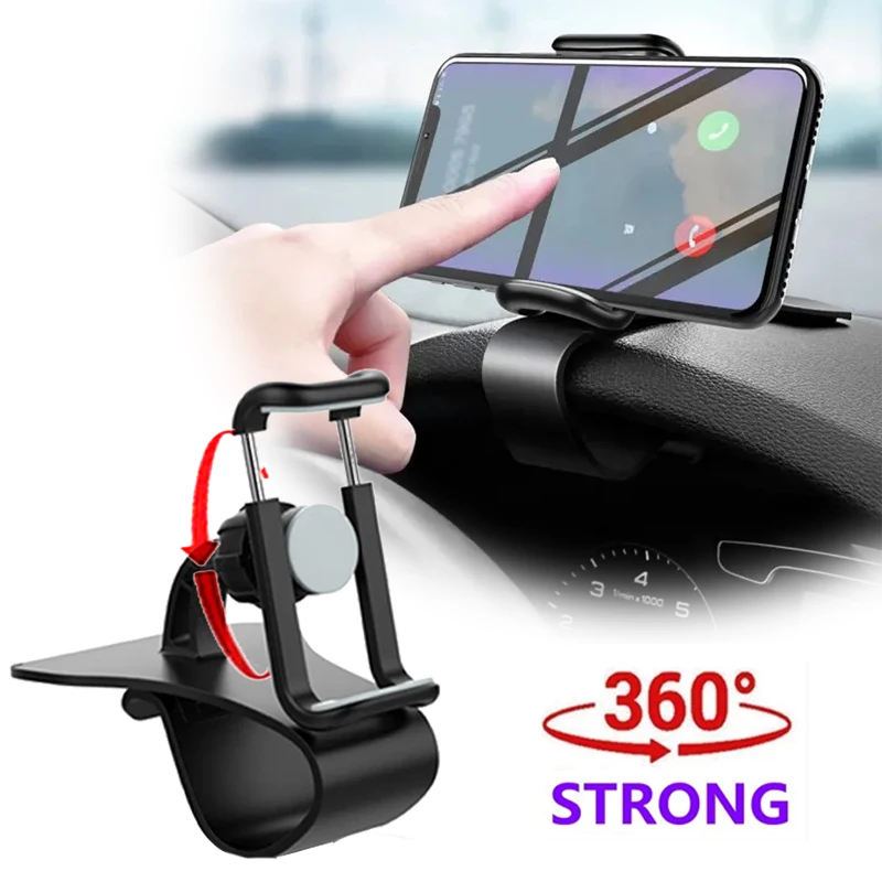 

Dashboard Car Phone Holder ABS Mobile Phone Sun Visor Holder Auto Rear View Mirror Phone Support 360 Degree Rotation Accessories