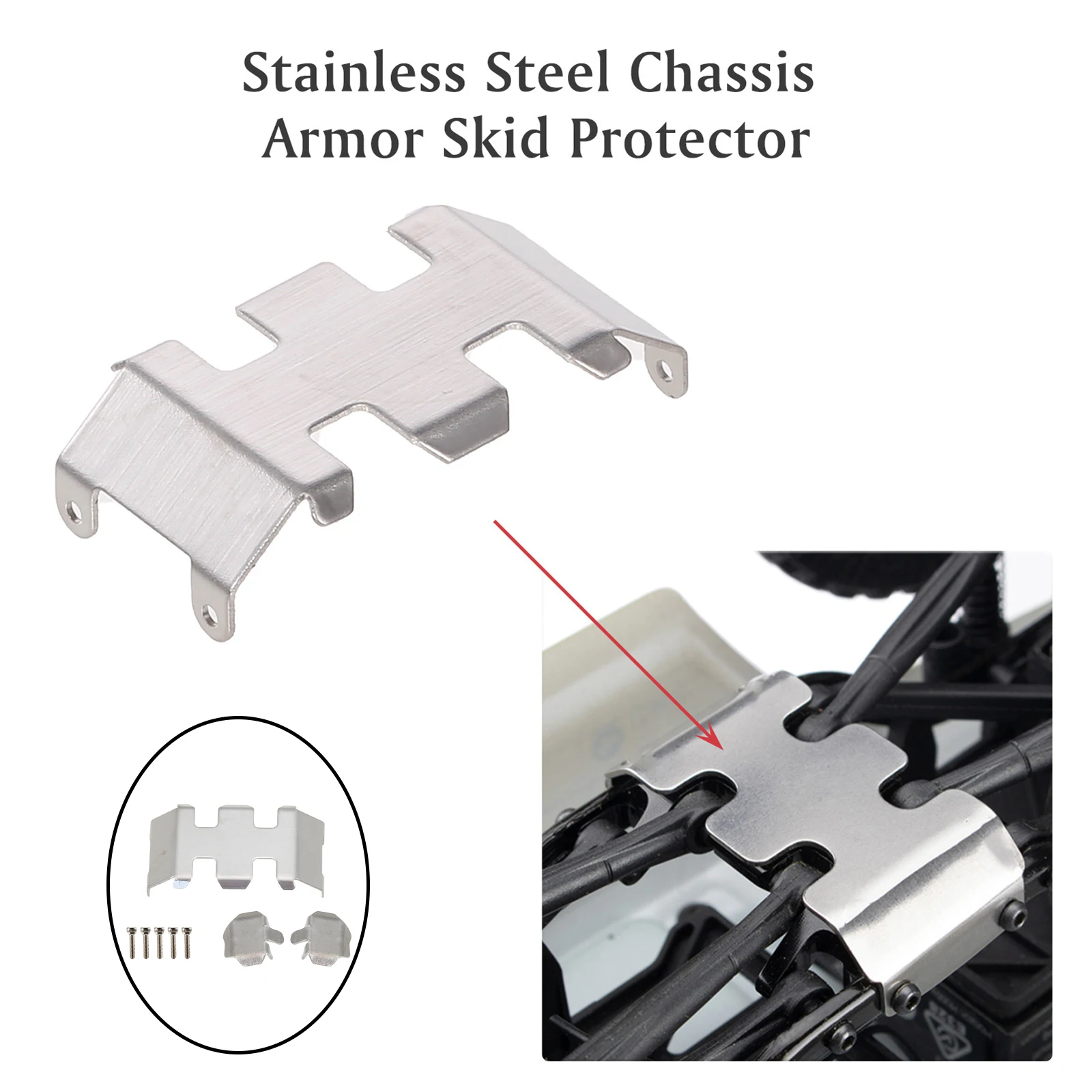 

Metal Chassis Guard Plate for Axial 1/24 SCX24 Crawler Car DIY Parts