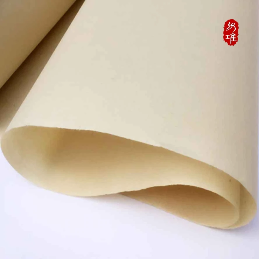 100m Antique Rice Paper Half-Ripe Bamboo Pulp Rice Paper Chinese Painting Calligraphy Xuan Paper Artist Painting Supplies