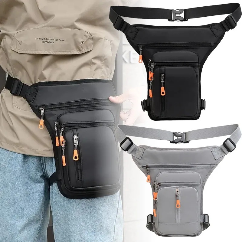 Leg Bag Nylon Thigh Bag Drop Leg Bag for Men Outdoor Hiking Climbing Hip Bags Motorcycle Riding Leg Pouch Waist Fanny Packs