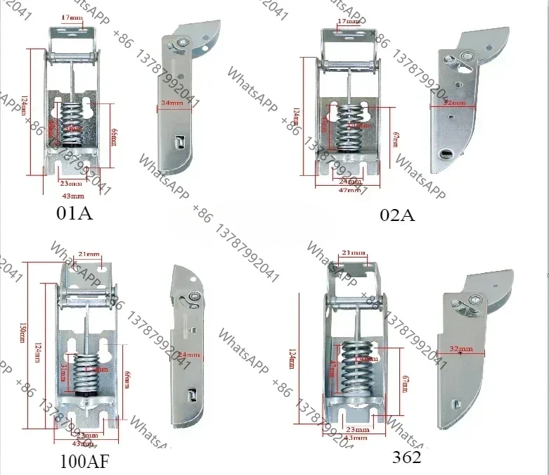 Horizontal Top Open Freezer Door Spring Hinge Movable Lid Refrigeration Accessory