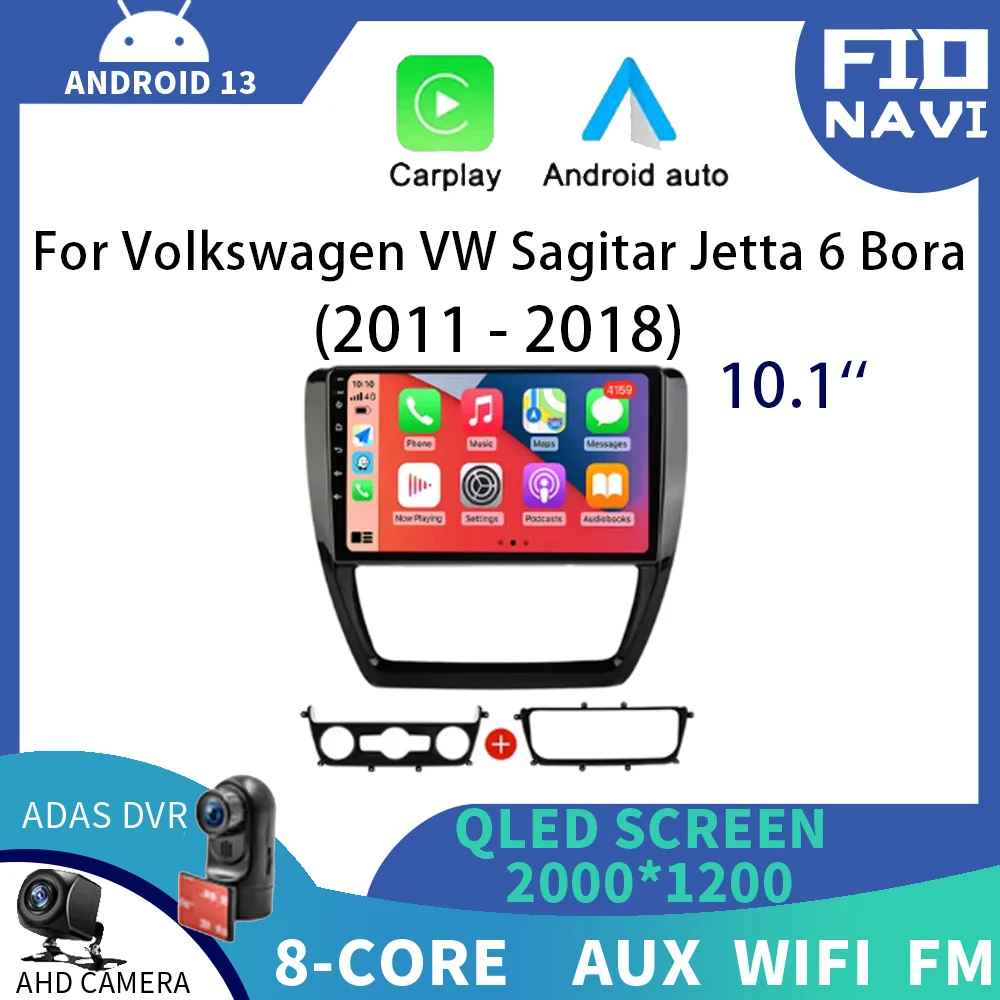 

Android 13 Car Radio For Volkswagen VW Sagitar Jetta 6 Bora 2011 - 2018 Multimedia Stereo Video Player Carplay Auto 4G WIFI QLED