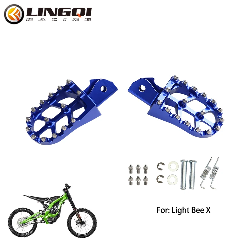 

LINGQI RACING Motorcycle CNC Foot Pegs Pedal Mounting Pedals Retrofit Bracket For CRF125 250 500 Light Bee X S Talaria Sting