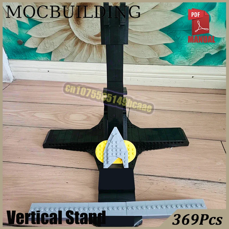 Vertical Display Stand Blocks for Enterprise Spaceship Holder MOC Building Block Treks Construction Bricks Toys for Boys Girls