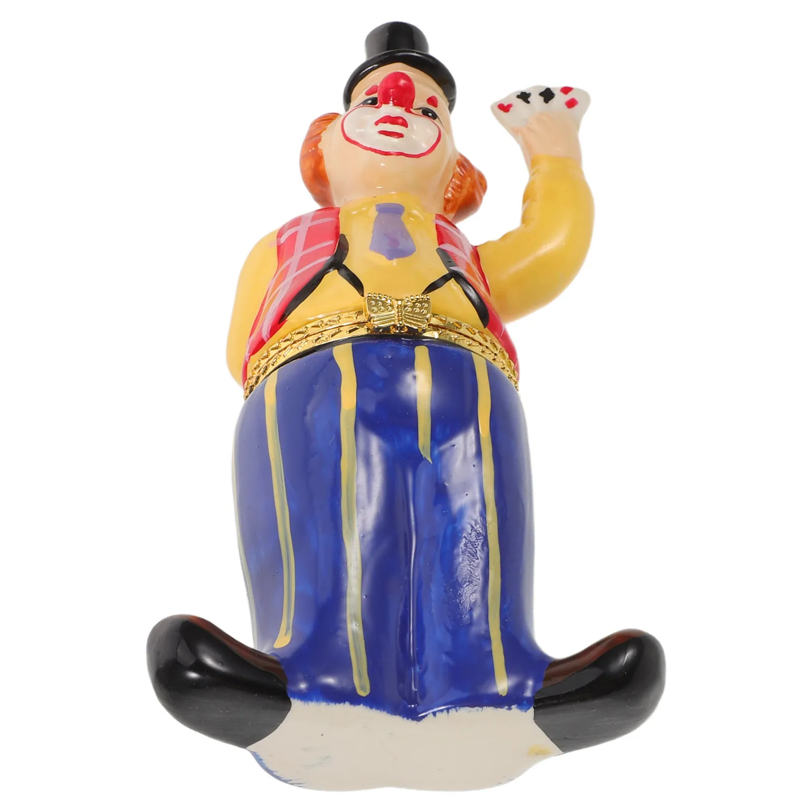 

Hand-Painted Ceramic Clown Jewelry Box Halloween Theme Clown Decor Small Trinket Storage and Table Accent Halloween Decoration