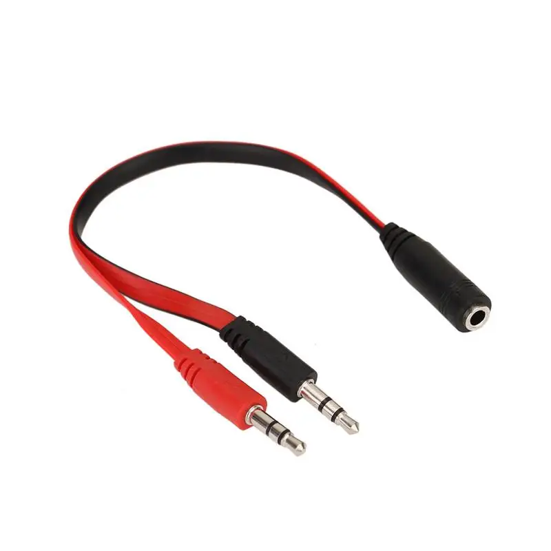 One Female Two Male Double Holes Adapter Cable, Perfect for Computer & Desktop Public Computers