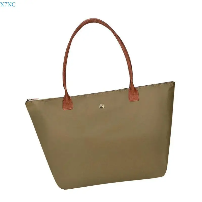 

X7XC Women Shopping Bag Fashion Handbag All-matching Shoulder Bag Foldable Dumplings Bag Large Capacity Top Handle Bag