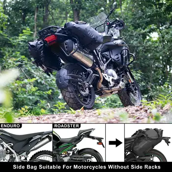 Rhinowalk motorcykelväska 100 % vattentät 18L/28L/48L stor kapacitet 2 st universal passform motorcykelpaketväska sadelväskor sidoväskor 10 best sales Bags motorcycle - №4