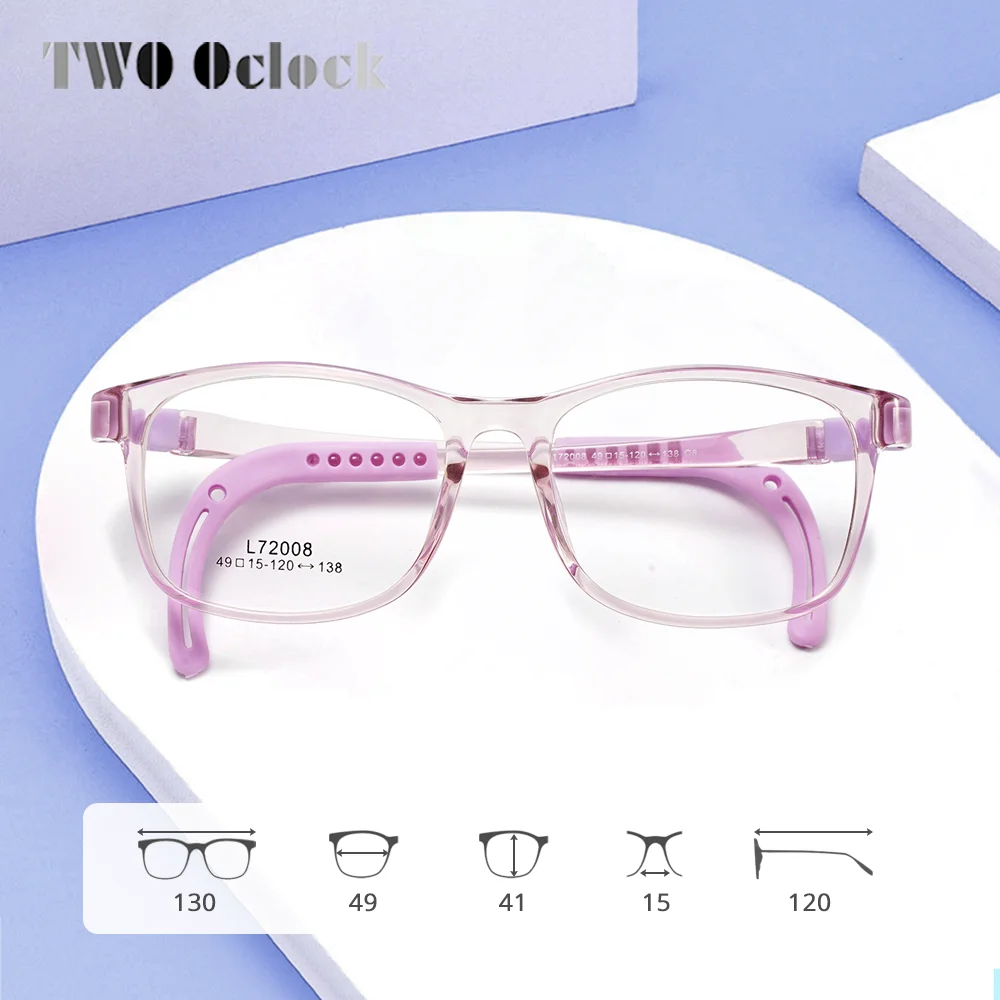 Kids Adjustable Glasses Frame Extendable Temple Detachable Hinge Children Fashion Eyeglasses Frame Dioptric Unbreakable Antislip