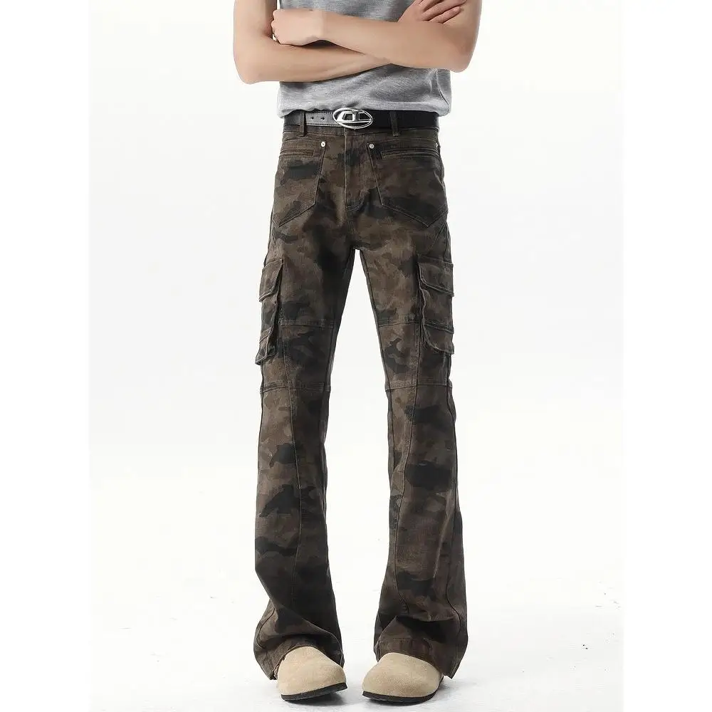 

Мужские брюки прямого кроя Slim Fit в стиле ретро, повседневные, в стиле хип-хоп, модные длинные брюки