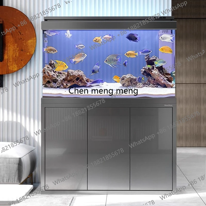 

Fish Farm Shrimp Aquarium Indoors Simplicity Decoration Luxury Aquarium Accent Glass Ecology Home Furniture El Acuario