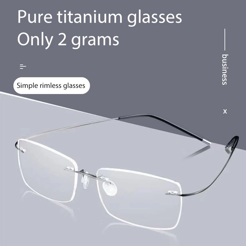 

Business Style Square TR90 Eyeglasses Frame Glasses Man and Woman Plating Rimless Frame Optical Eyewears Super Flexible