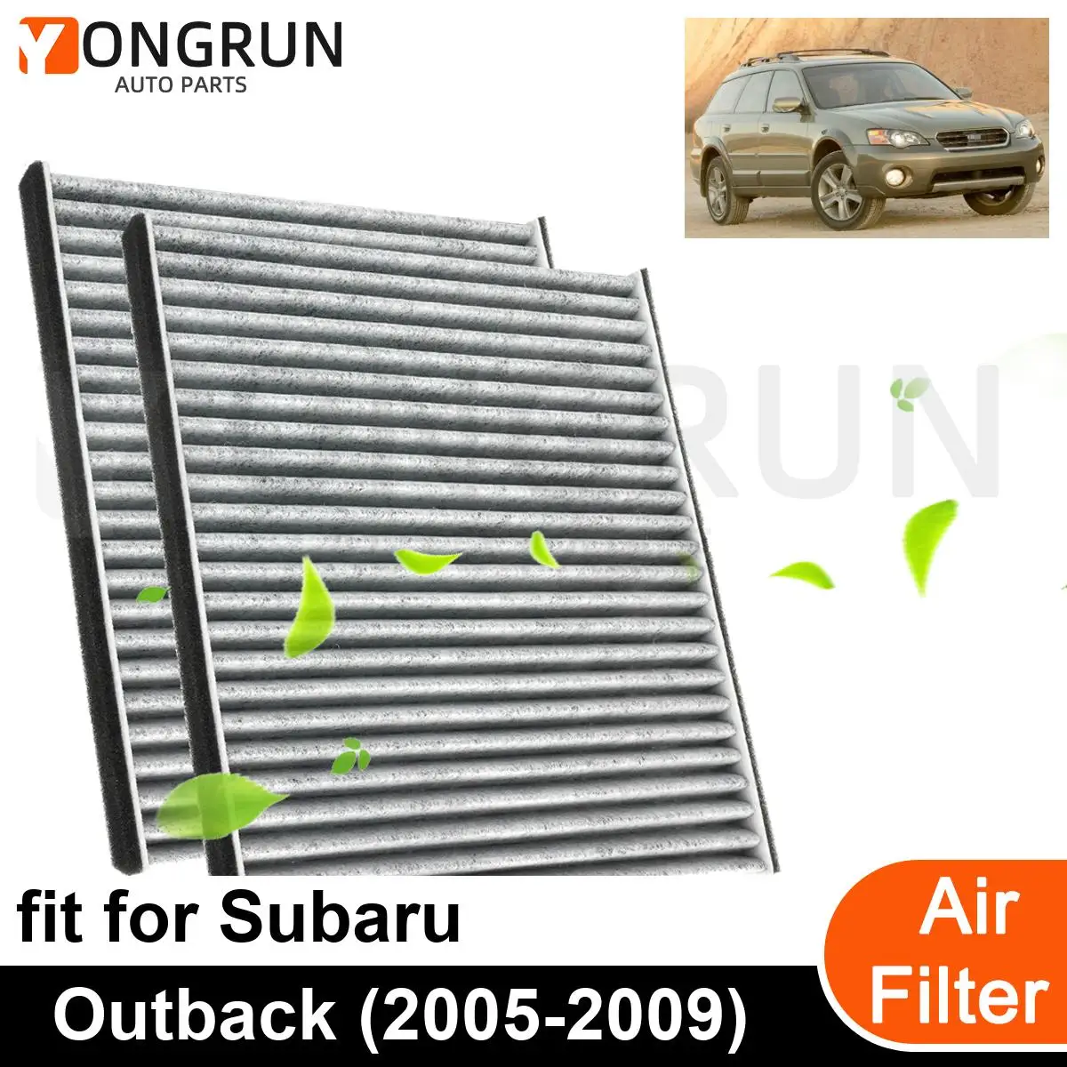 2 шт., автомобильный воздушный фильтр для двигателя 2005-2009 Subaru Outback, автомобильные аксессуары OEM CF9846A 63210-AG000 63210-AG001