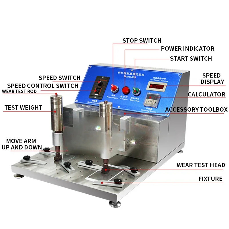 ZJ-339-GSR Steel Wool Abrasion Tester Steel Wool Alcohol Abrasion Tester 339 Abrasion Tester