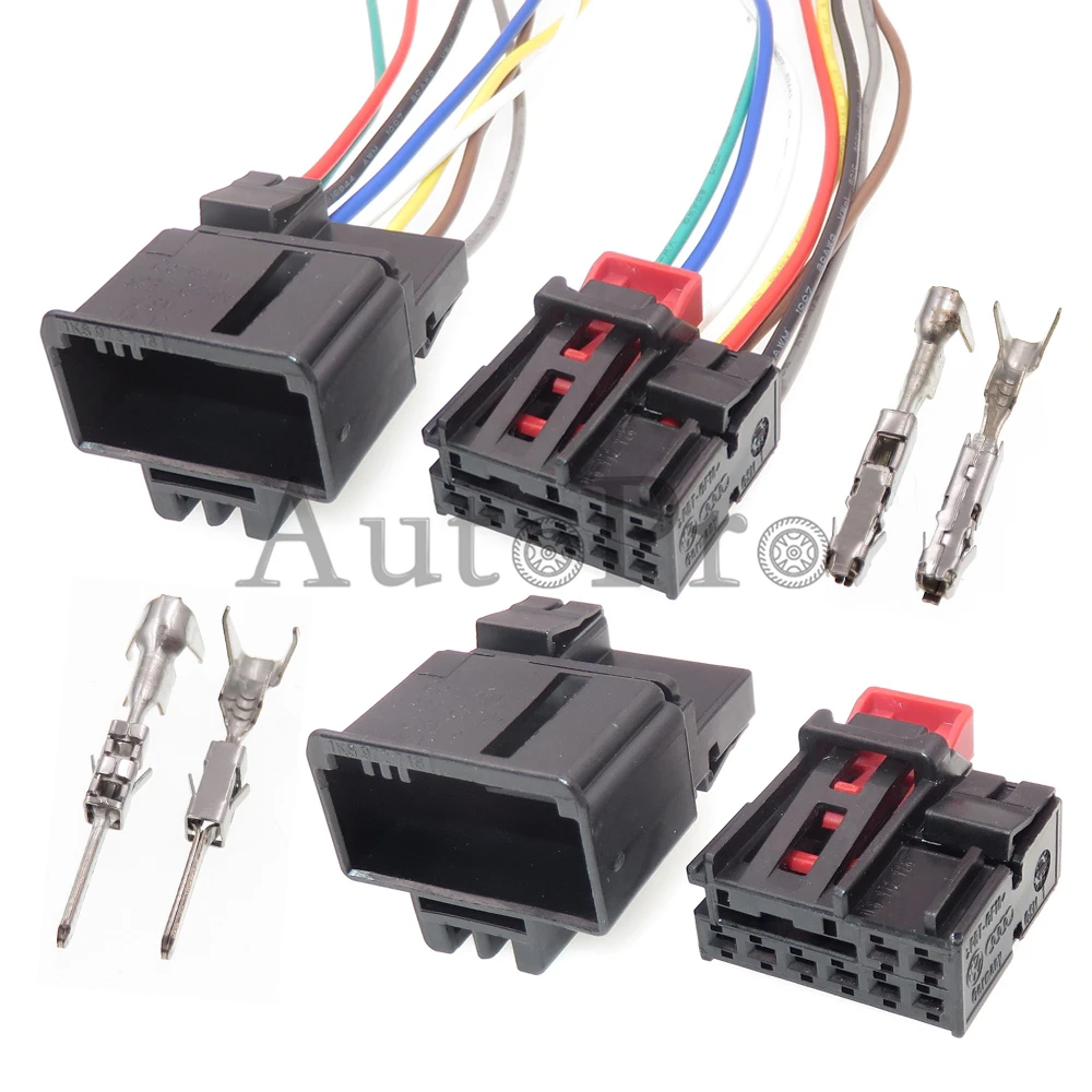 1 Set 8 Hole 1K8972718 1K8972928 AC Assembly Auto Plug With Terminal Car Unsealed Cable Adapter Automobile Electrical Connector