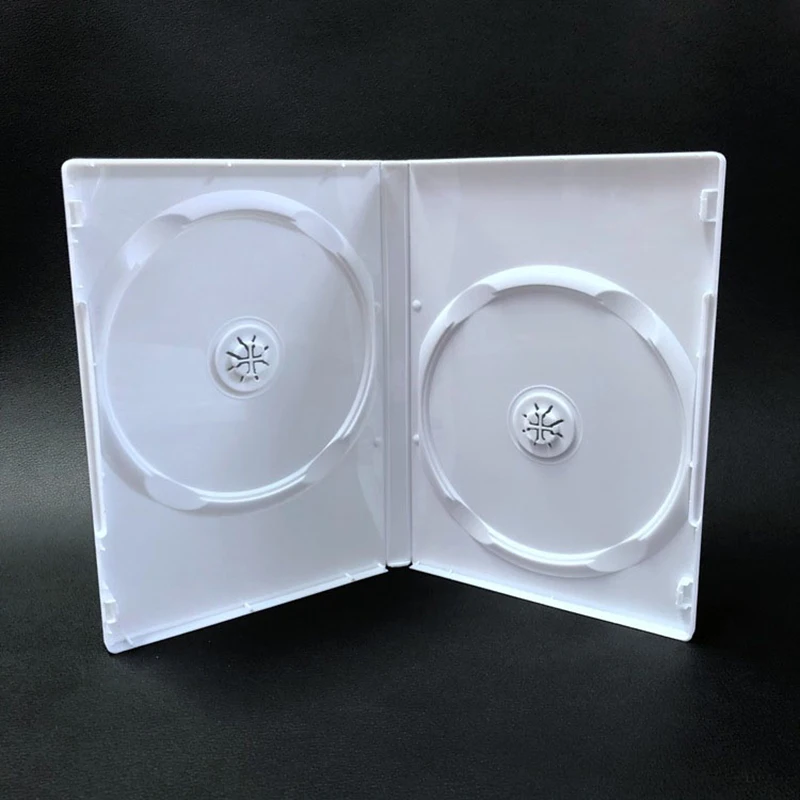 New 1PC Clear/White Plastic Single/Double Piece Disc CD Case Thickened CD DVD Disc Protective Storage Box Organizer Album Case