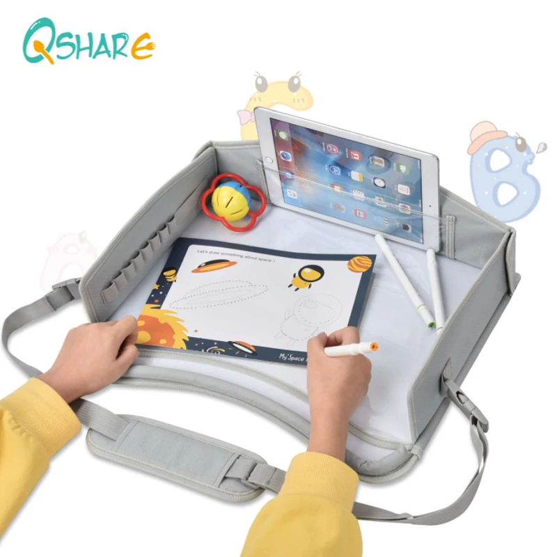 Baby Seat Tray Waterproof Table Car Seat  Drawing Board Travel Storage Kids Toys Infant Holder Baby Fence Items