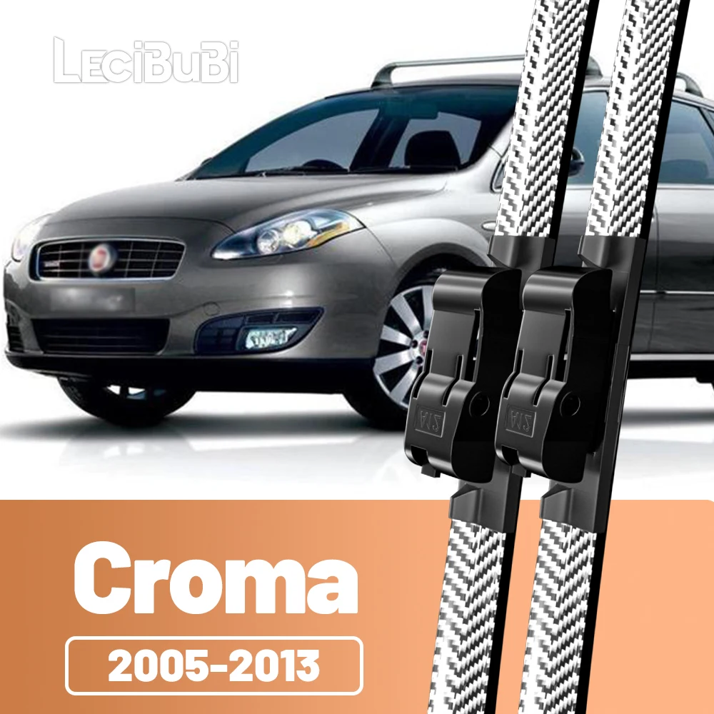 2 stücke Frontscheibe Scheibenwischerblätter Carbon Faser Scheibenwischer Für Fiat Croma 2005-2013 2006 2007 2008 2009 2010 2011