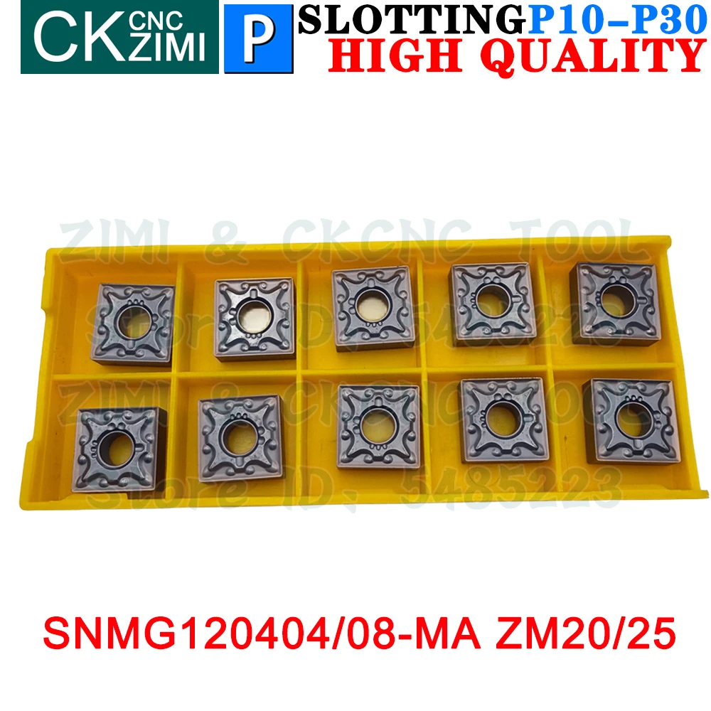 

SNMG120404-MA SNMG120408-MA ZM20 ZM25 Carbide Turning Inserts CNC Lathe Tool for Steel Stainless Steel External Turning