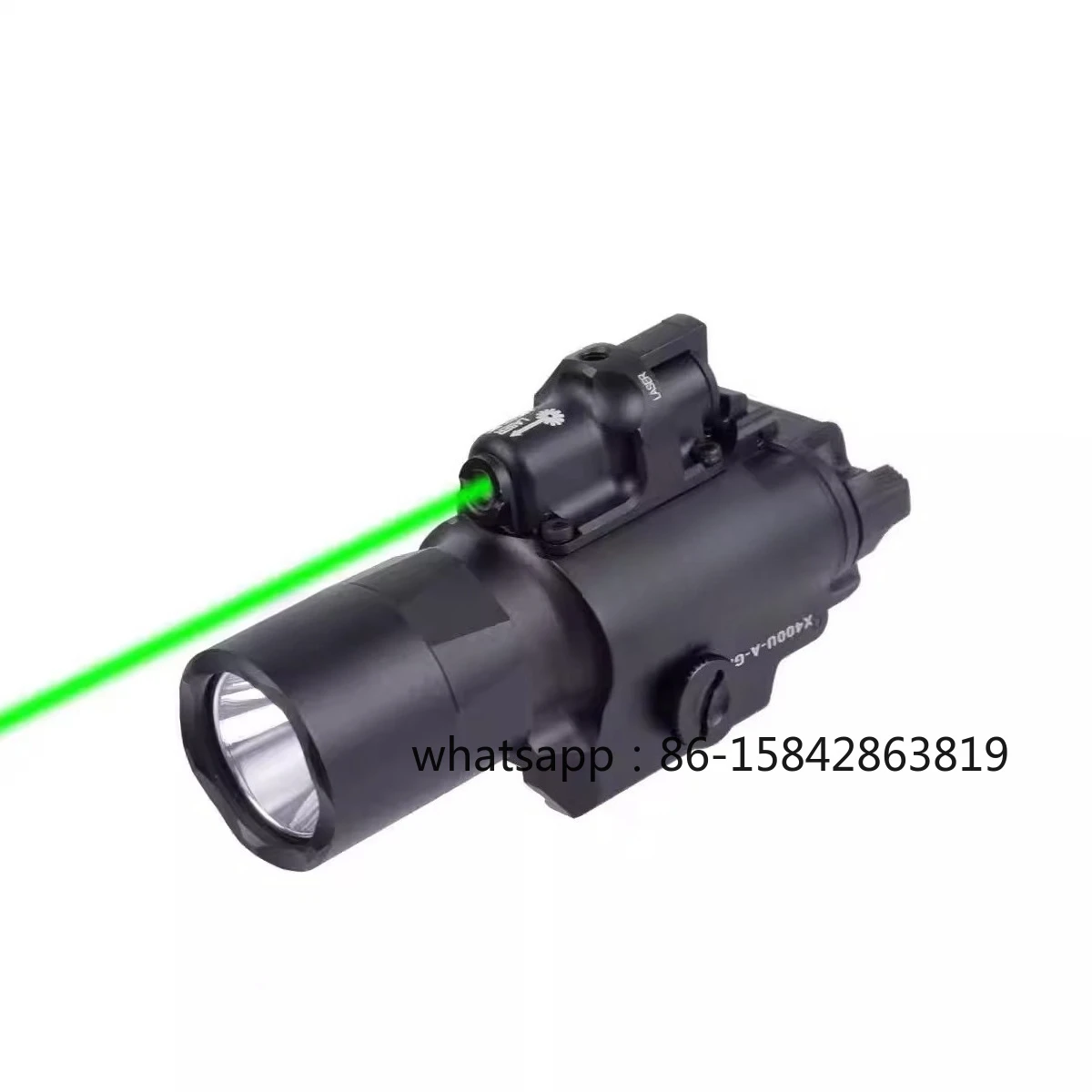 All-metal X400U Tactical Bottom Hanging Laser Flashlight 500 Lumens LED White Light Flashlight