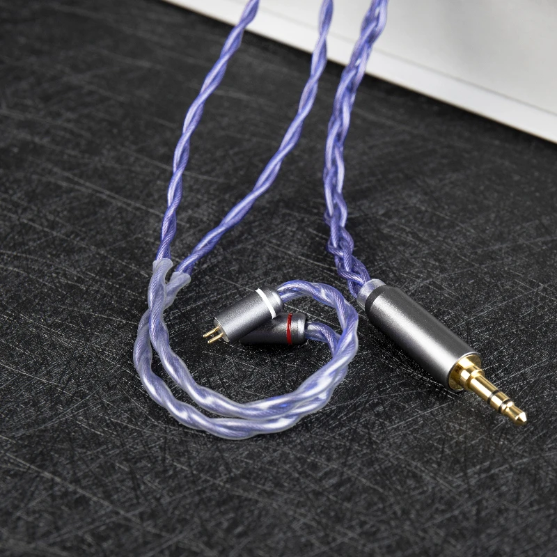 KBEAR Neon 4-żyłowy kabel OFC HiFi IEM 3.5/4.4mm z wymiennymi złączkami Banced i QDC do słuchawek KZ ZS12 PROX Taurus — zdjęcie produktu 4
