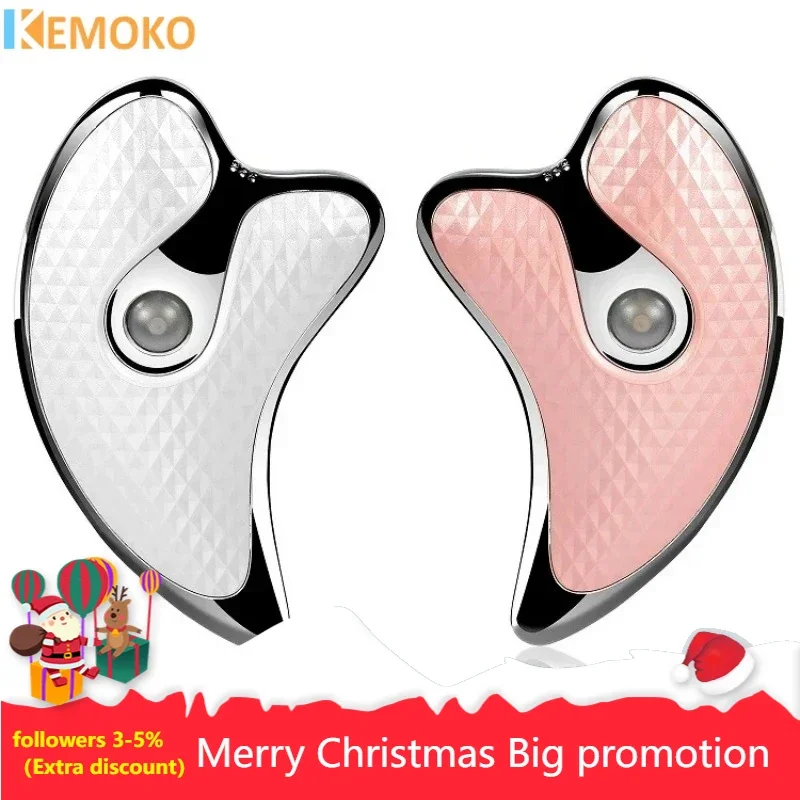 Electric Facial Gua Sha Massager EMS Heated Vibration Scraping Tightening Anti Wrinkles Double Chin Face Care Lifting Device