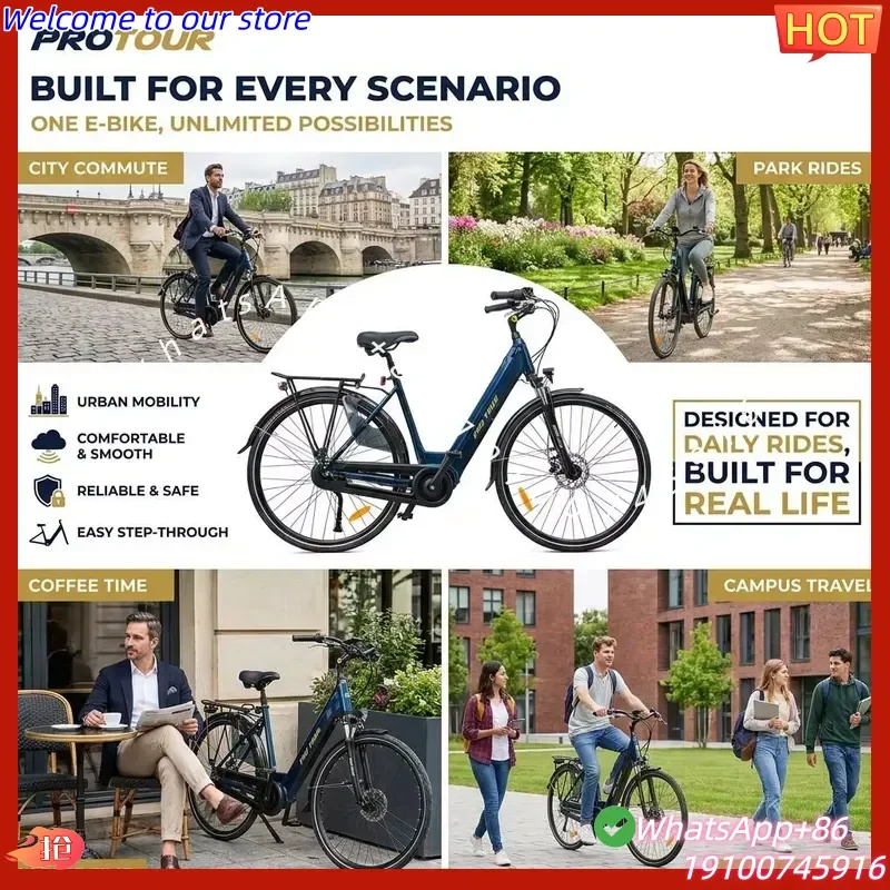 2026Hot Low Step City E-Bike M200 Mid Drive 250W 36V14Ah Nexus 7-Speed 45KM CE Aluminum Brushless Pedal-Assist