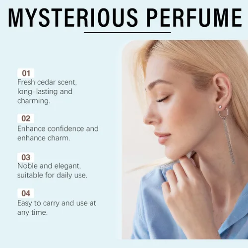 Imagen 2 del producto Fragancia Oriental Amaderada de Cedro y Ámbar – Aroma Natural Fresco y Delicado, Perfume Portátil de Larga Duración para Citas Románticas