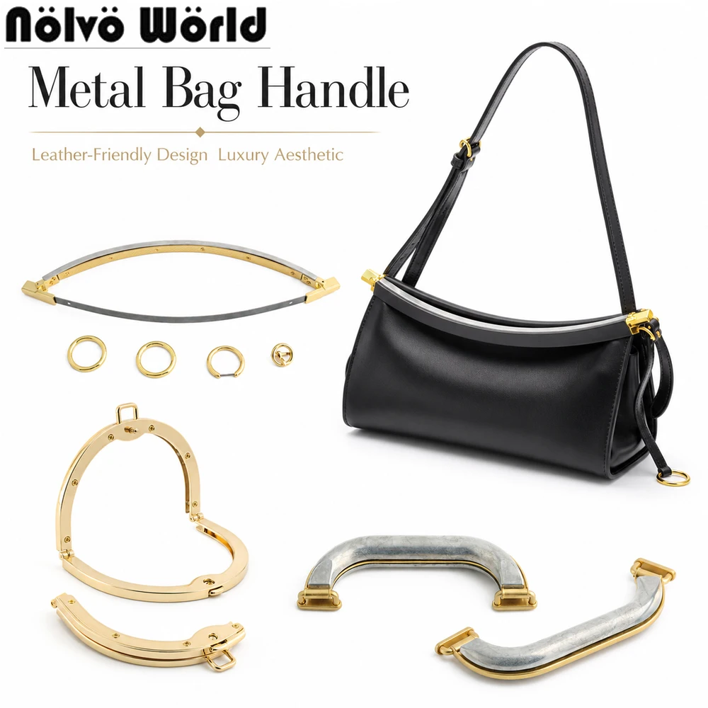 2/6/15PCS Metal Purse Frame Kiss Lock With Arch Bridge For Leather Packaging DIY Bags Decorative Handbag Box Handle Accessories