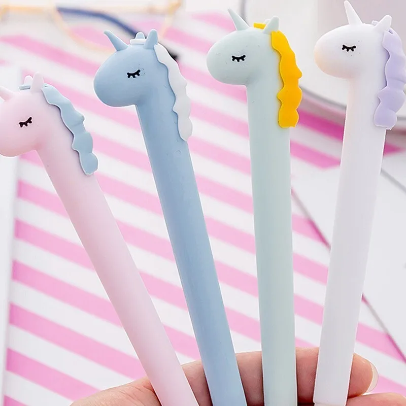 1 Pcs Lytwtw's Stationery Cute Candy Unicorn Gel Pen School Office Cute Kawaii Supply Novel Creative Handle sweet pretty lovely