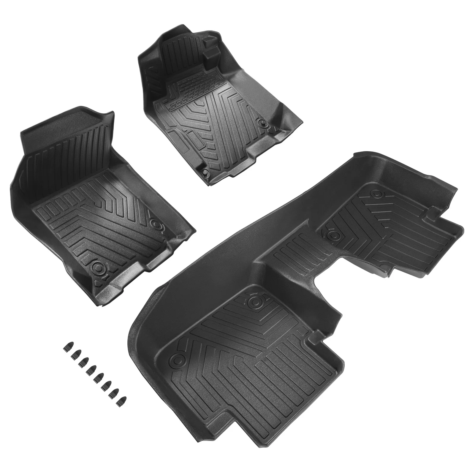 

Floor Mats Liners Black TPE All Weather For Honda Accord Sedan 2013-2017 New