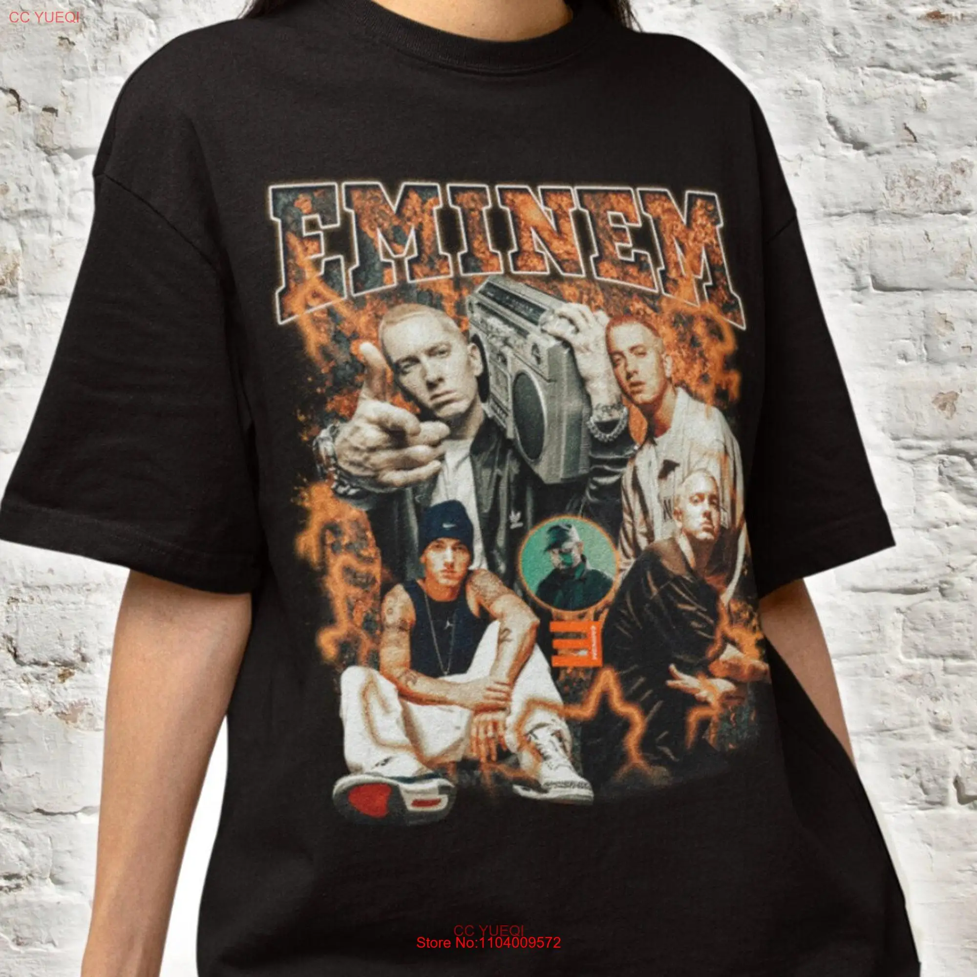 Eminem Slim Shady Retro T Shirt Vintage Bootleg Detroit 8 Mile 90s Rap God Music Mother Day for Her Him Present Hip Hop