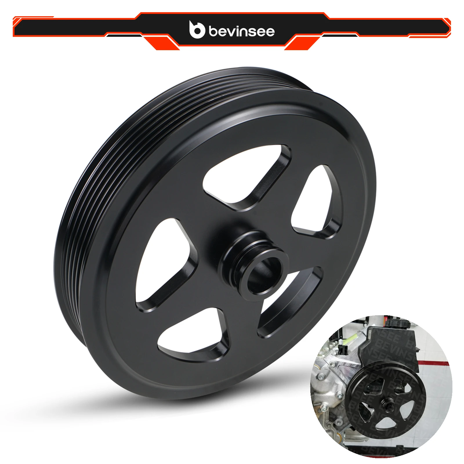 

For LS1 Power Steering Pump Pulley, for Camaro for Firebird 98-02 V8 LS1 Engine, Replace for 12559885
