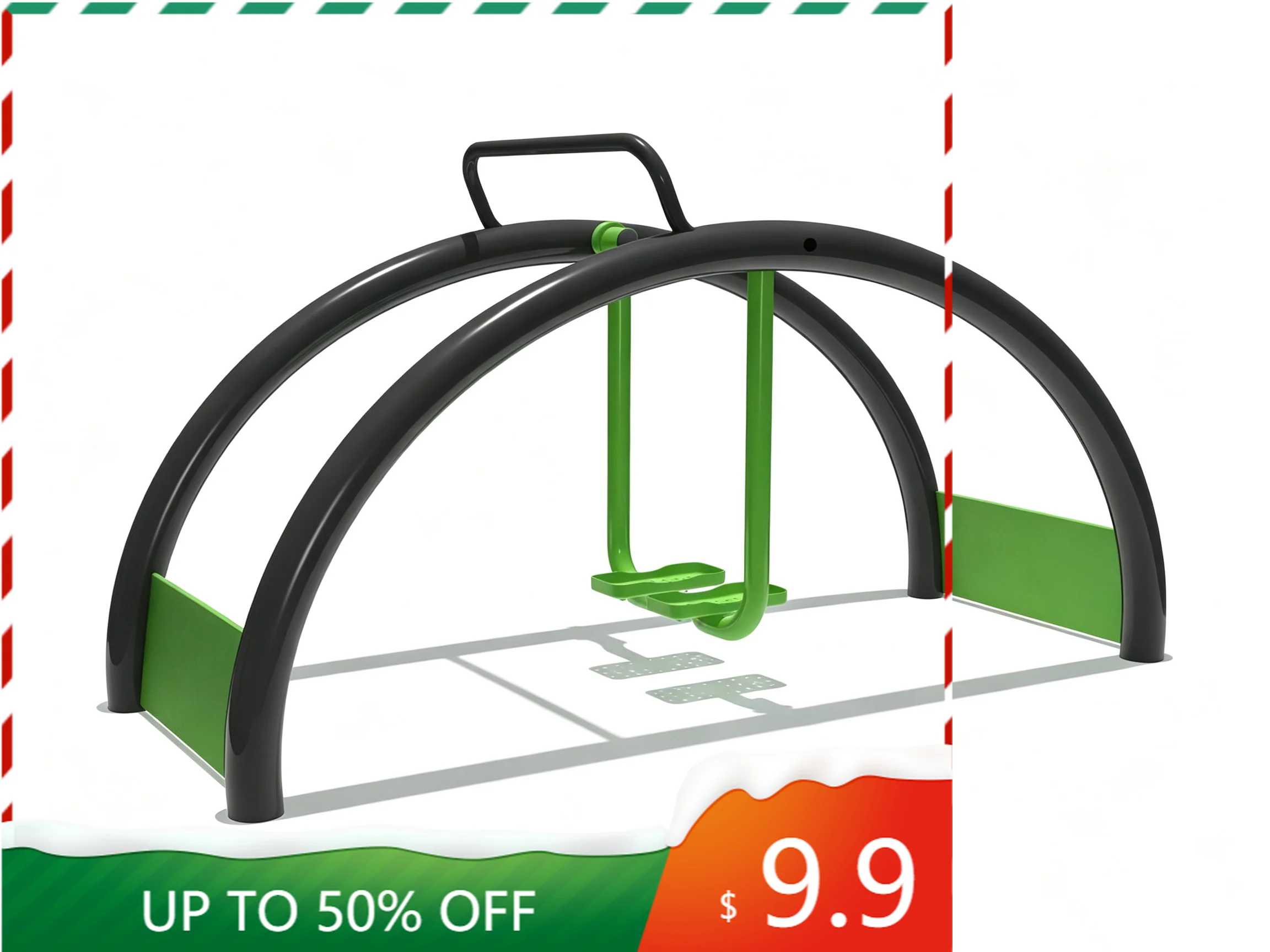 Galvanized Steel Double‑User Outdoor Air Walker Custom Arch‑Style Fitness Equipment for Community Park Exercise