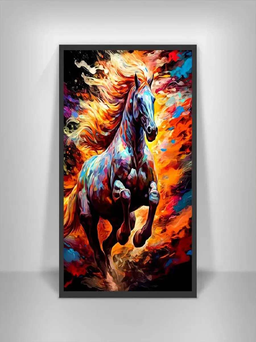 مخدر الحصان الملصقات يطبع الرسم على لوحات القماش الجدارية صور لغرفة المعيشة ديكور المنزل #2