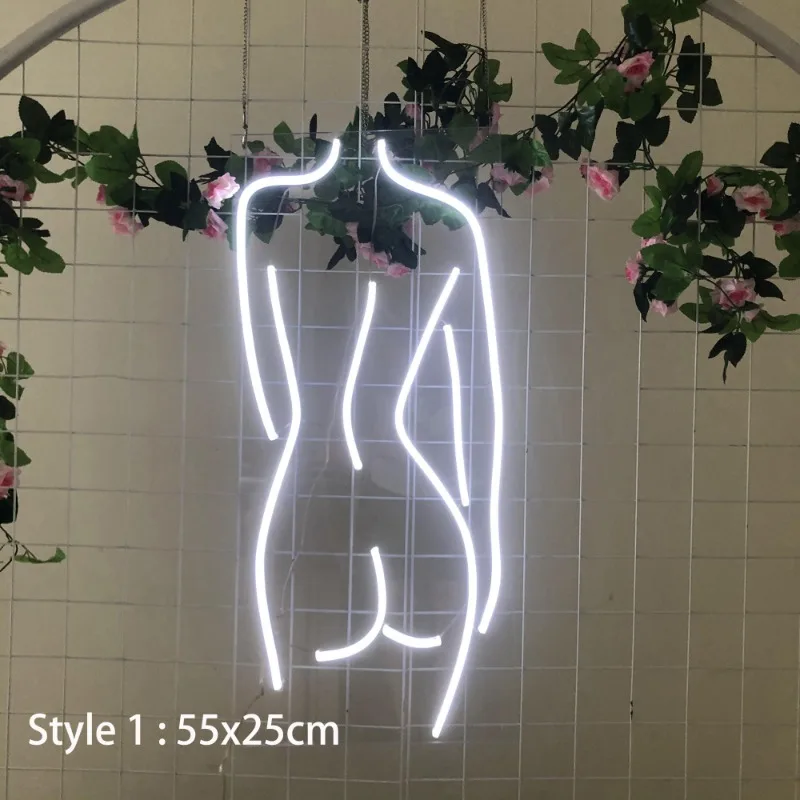 Body Neon Sign Custom, Sexy Girl Woman, Sinal de néon para o quarto, Festa de casamento, Bar Wall Decor, Gamer Room LED Lights