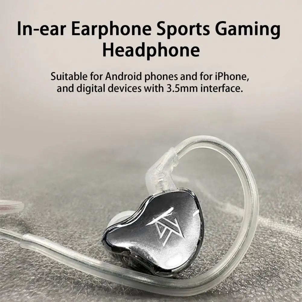 KZ-EDCX Wired Earphone Stereo Surround Heavy Bass Wire Control 3.5mm Jack Music Calling In-ear Earphone Sports Gaming Headphone