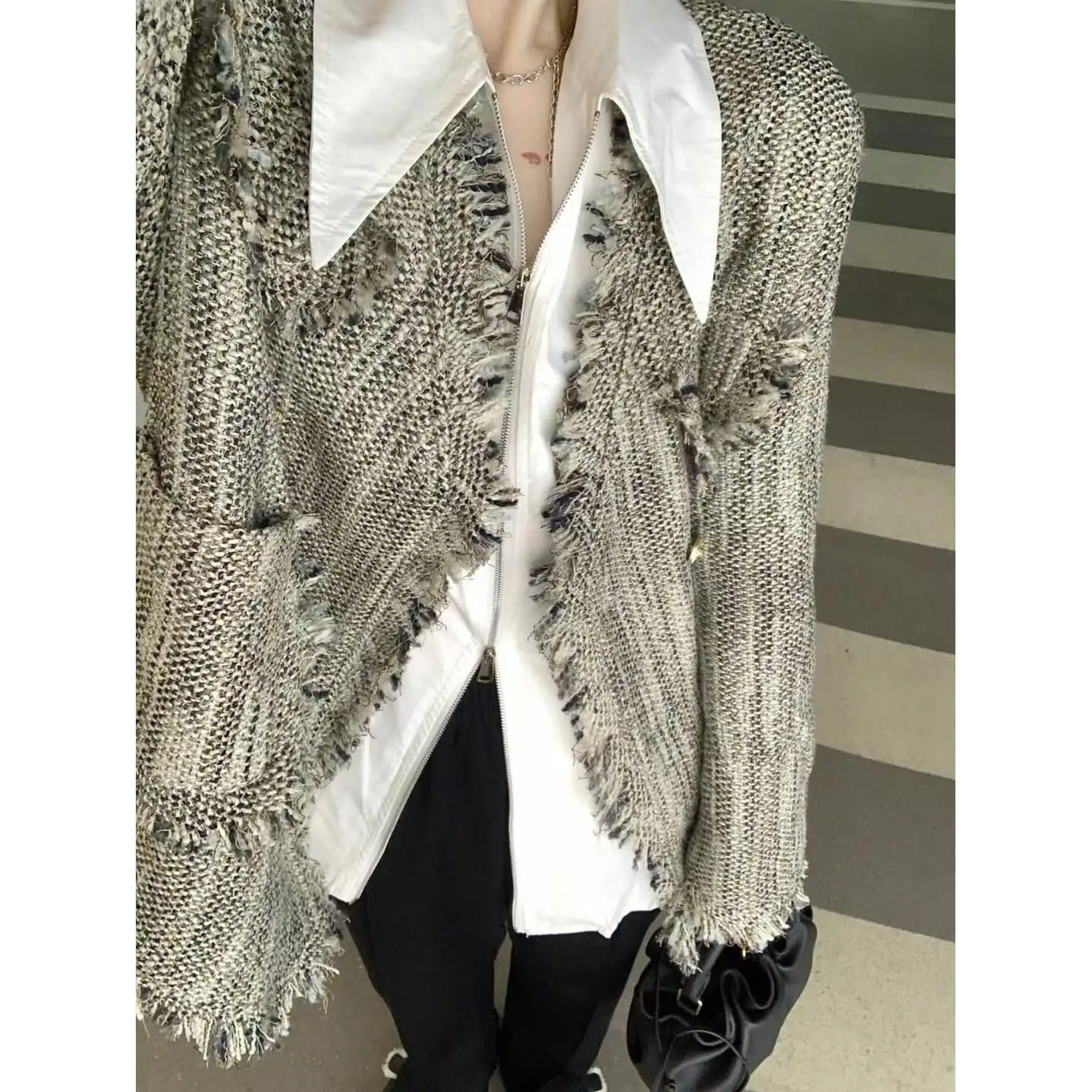 High-end Niche Jacket New Style with Unique and Loose Edge Design for Women