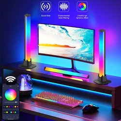 LED Bluetooth APP Controls Atmosphere Light Bar RGB Music Rhythm Sensing Lamp Game TV Desktop Decoration Light Lighting Gifts