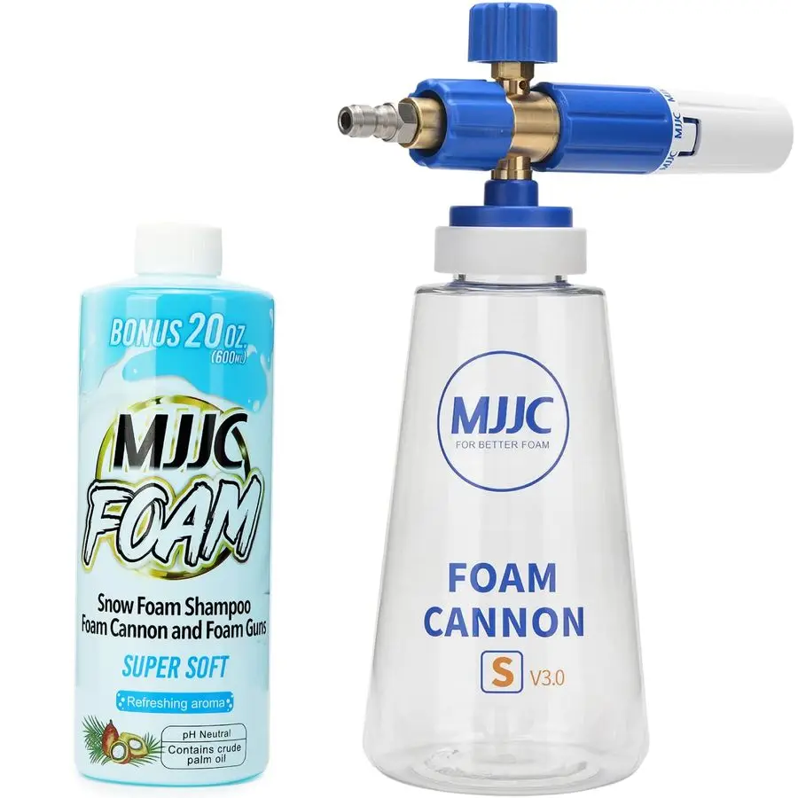 

Foam Cannon S V3.0, более толстая технология снежной пены с 1 4-дюймовым быстроразъемным разъемом для мойки высокого давления, усилитель пенного мыла, комплект 20 fl oz
