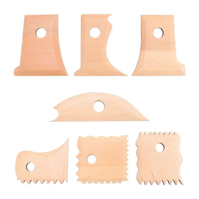 A67P-7 Pieces Pottery Tools Pottery Foot Shaper Tools Pottery Trimming Tools Pottery Profile Rib Bundle Foot Shaper