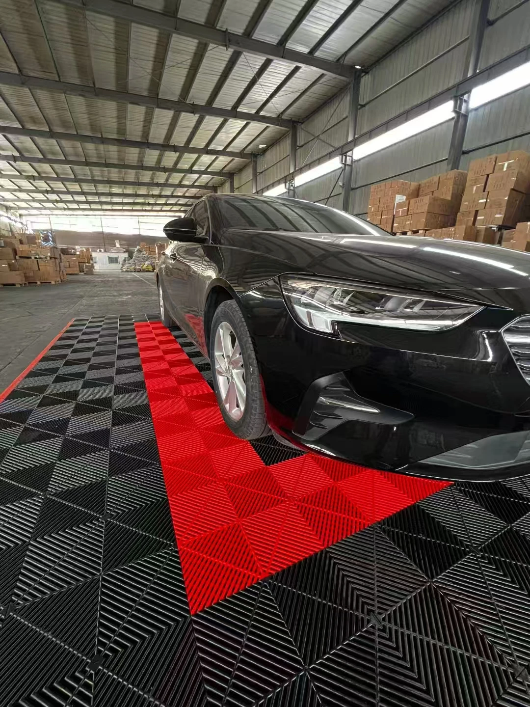 400*400*18mm Anti Slip Pp Interlocking Garage Floor Tiles Plastic Interlocking Floor Mats For Car Wash