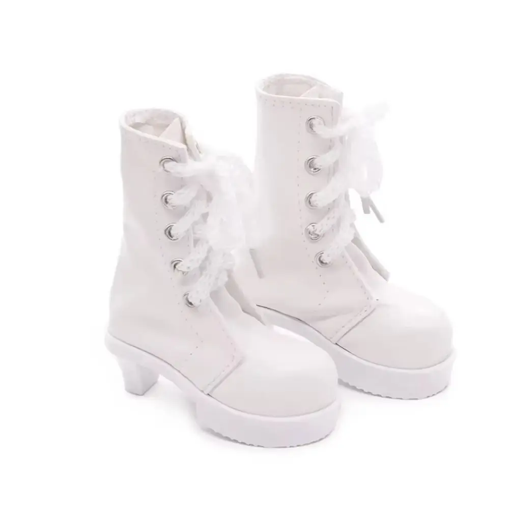 Bottes de poupée rétro marron pour filles, chaussures en cuir décontractées, chaussures de poupée de 60cm, Mini chaussures faites à la main, bottes longues, 1/3 BJD
