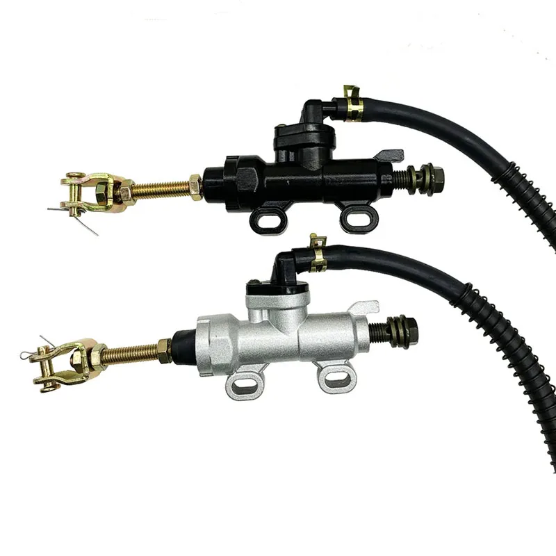 Universal Motorcycle Items One-line Pump Rear Brake Foot Hydraulic Master Cylinder, Refit Accessory for Motorbike Brake System