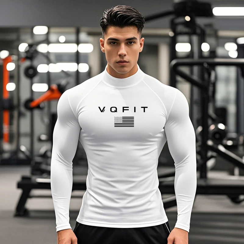 Hommes course T-shirts automne Fitness à manches longues Sport chemise Jogging vêtements de Sport vê