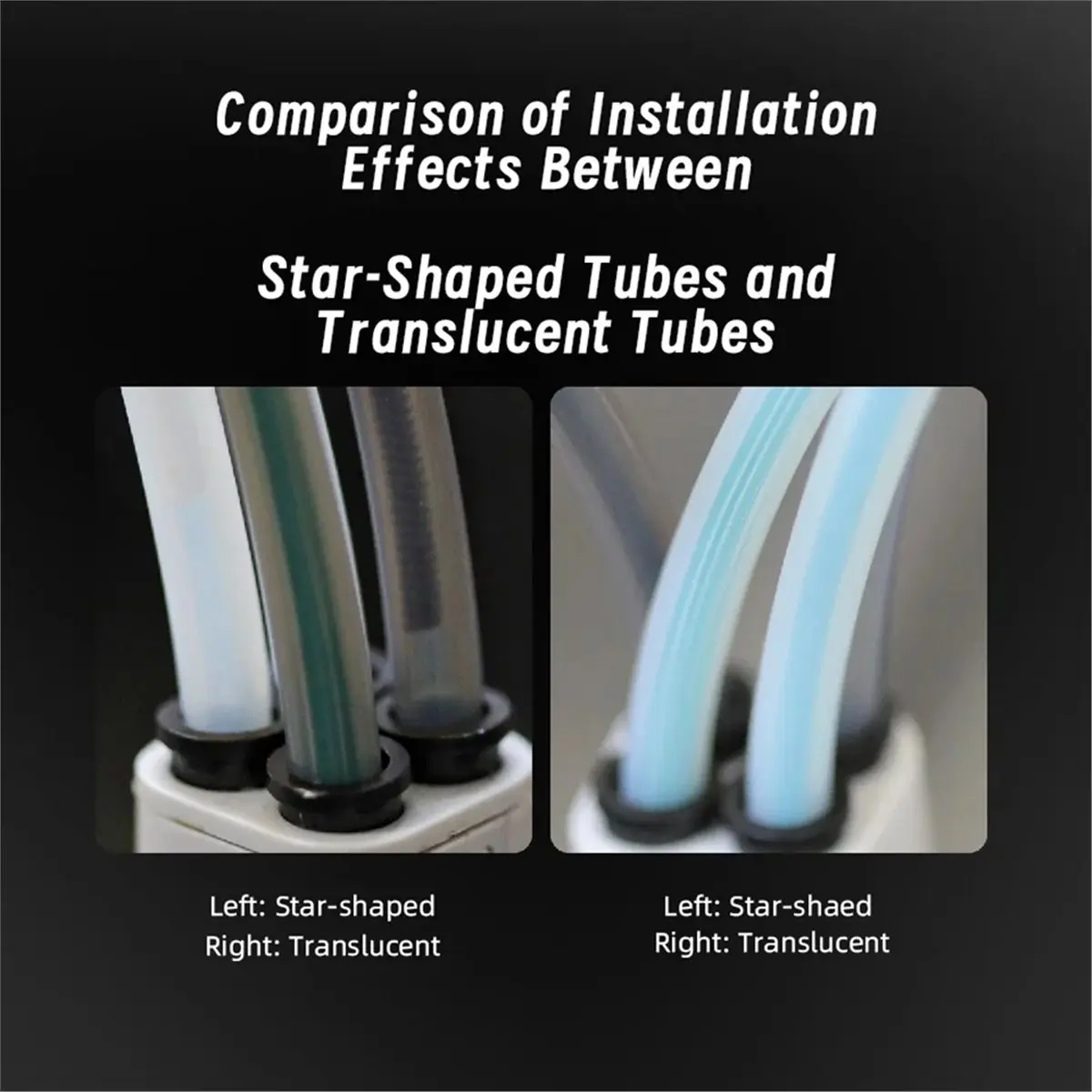 Tubo de PTFE de materiais em forma de estrela 4 mm OD Impressora 3D DIY ultramacia para -10 m