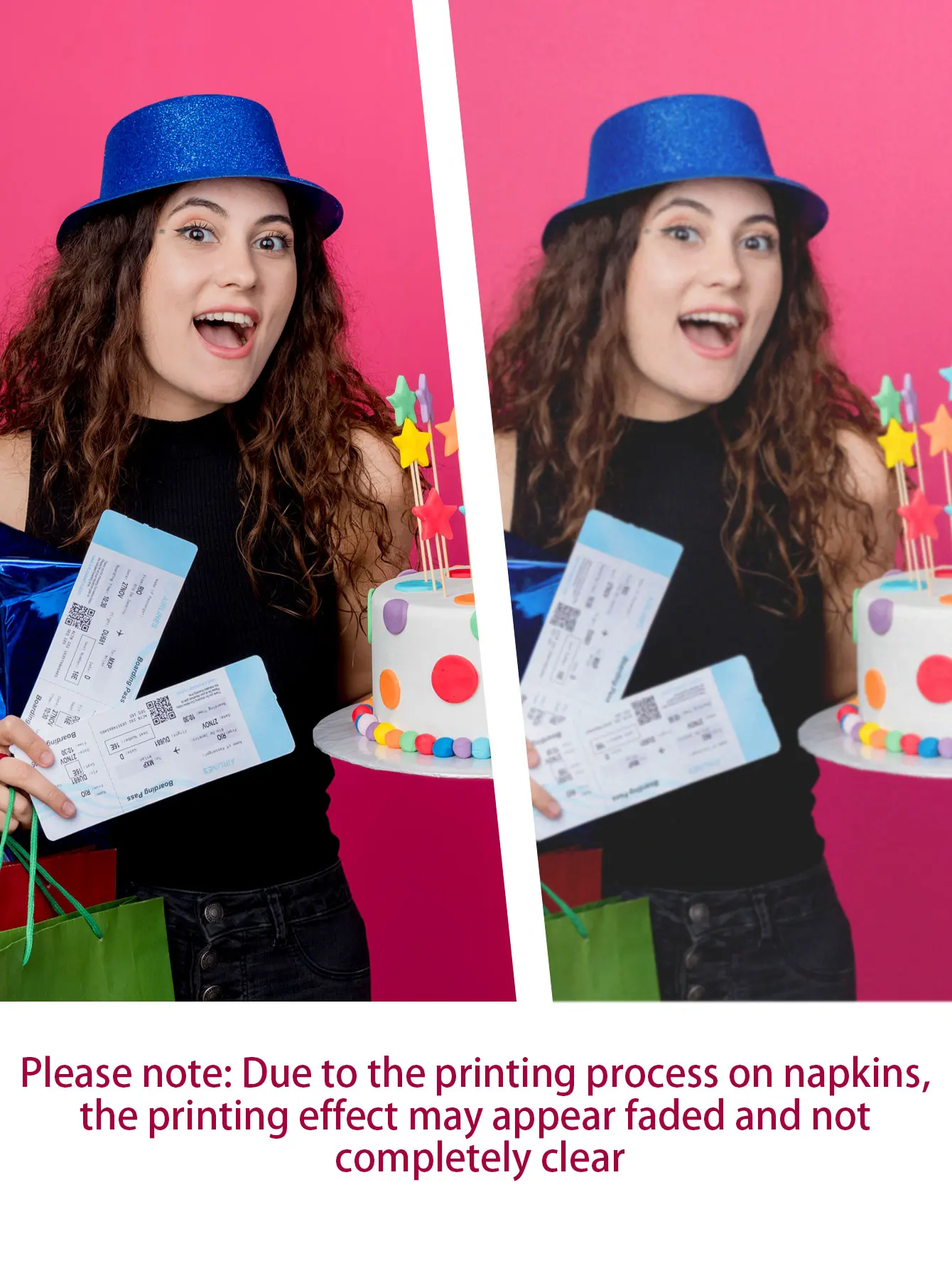 مناديل صور شخصية مطبوعة حسب الطلب لورق الاحتفال بعلامة الزفاف والخطوبة والذكرى السنوية وحفلات أعياد الميلاد #5