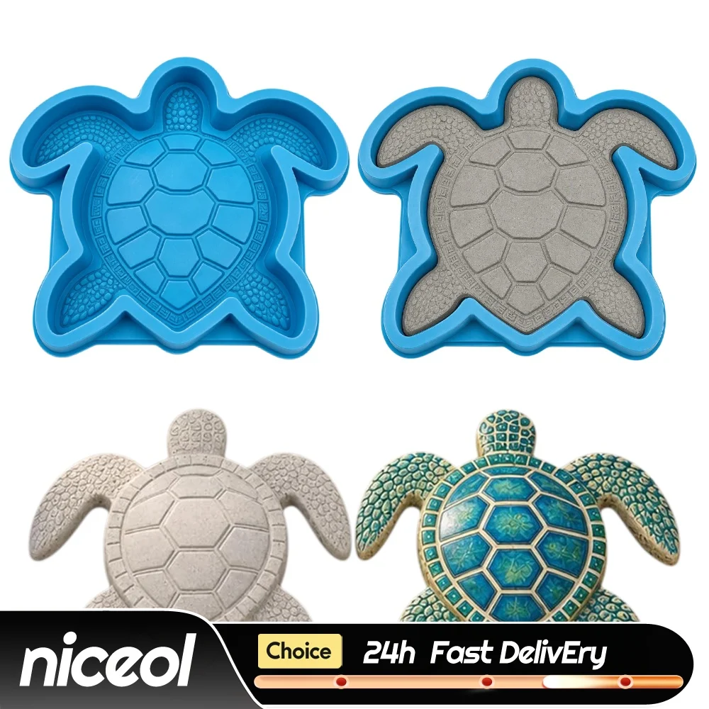 DIY Silicone Ocean Theme Reusable Concrete Stepping Stone Garden Pathway Cement Plaster Resin Art