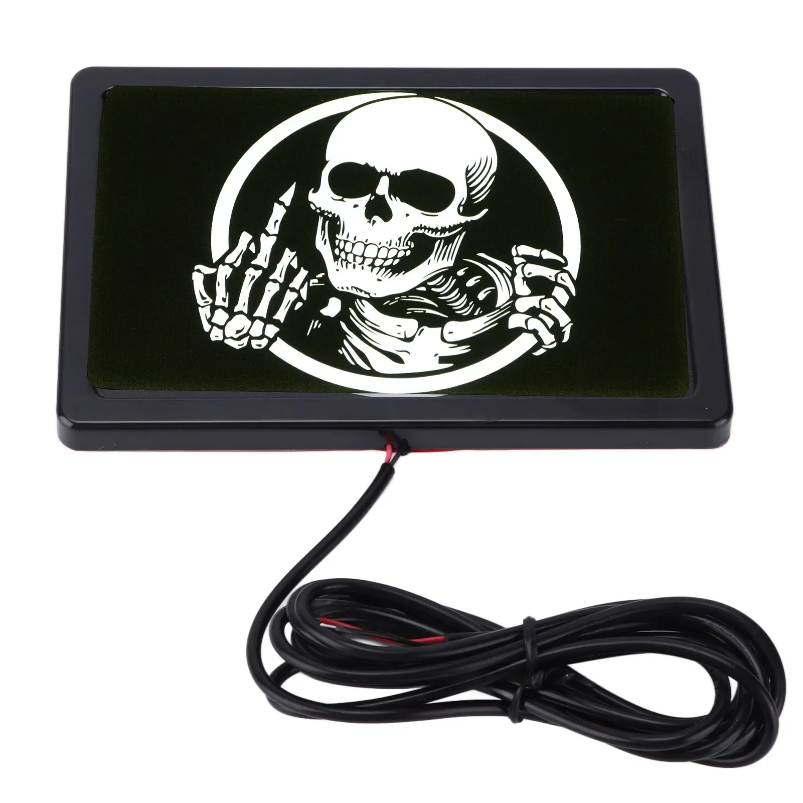 

DC12V 4x6in LED Flag Light with Skeleton Pattern - Universal Automotive/Motorcycle Accessory, Bright Illumination for Visibility