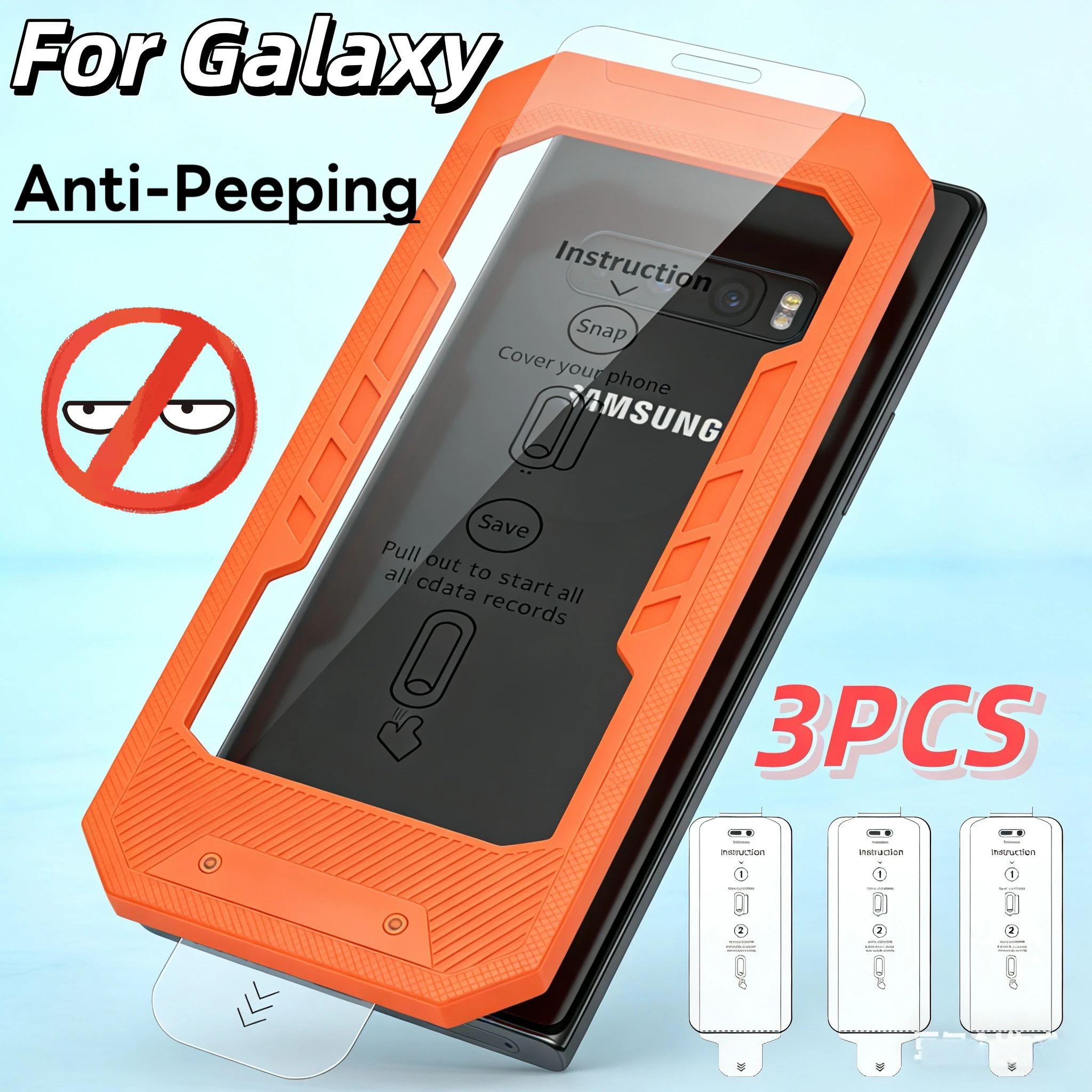

Privacy Screen Protector for Galaxy S26 / S25 / S24 Ultra Plus Series, 9H Hardness, Bubble-Free & Dust-Free, 3-Pack